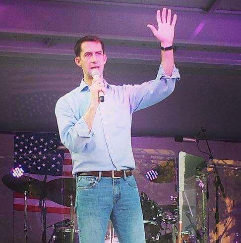 Anna Peckham's husband, Tom Cotton.